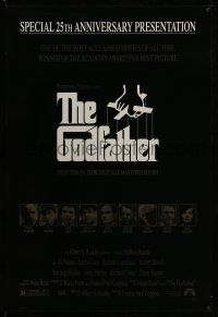9w277 GODFATHER foil heavy stock 1sh R97 Francis Ford Coppola crime classic, S. Neil Fujita art!