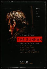 9w298 GUNMAN teaser DS 1sh '15 cool image of Sean Penn in the title role as Gunman/Terrier!
