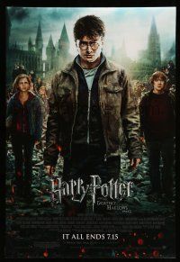 9w310 HARRY POTTER & THE DEATHLY HALLOWS PART 2 advance DS 1sh '11 Daniel Radcliffe in title role!