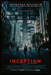 9w352 INCEPTION advance DS 1sh '10 Christopher Nolan, Leonardo DiCaprio, Gordon-Levitt!