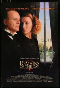 9w604 REMAINS OF THE DAY int'l DS 1sh '93 Anthony Hopkins, James Fox, Christopher Reeve