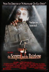 9w654 SERPENT & THE RAINBOW 1sh '88 directed by Wes Craven, don't bury me, I'm not dead!