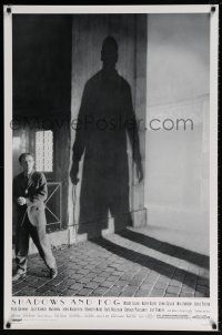 9w660 SHADOWS & FOG DS 1sh '92 cool photographic image of Woody Allen by Klleger and Hamill!