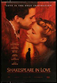 9w663 SHAKESPEARE IN LOVE teaser DS 1sh '98 Geoffrey Rush, Affleck & Joseph Fiennes, Madden!