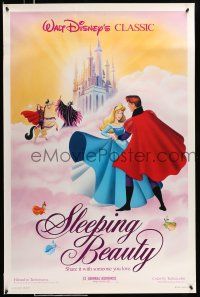 9w674 SLEEPING BEAUTY 1sh R86 Walt Disney cartoon fairy tale fantasy classic!