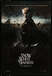 9w680 SNOW WHITE & THE HUNTSMAN Summer teaser DS 1sh '12 sexy Charlize Theron with many birds!