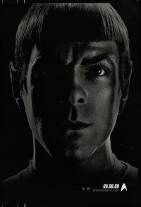 9w700 STAR TREK teaser 1sh '09 cool image of Zachary Quinto as Spock!