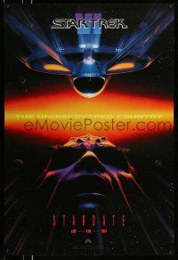 9w711 STAR TREK VI teaser 1sh '91 William Shatner, Leonard Nimoy, Stardate 12-13-91!