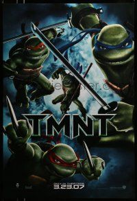 9w768 TMNT advance DS 1sh '07 Teenage Mutant Ninja Turtles, cool image of cast with weapons!