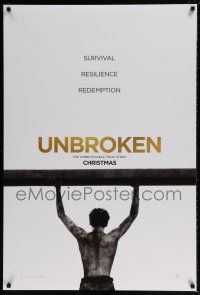 9w795 UNBROKEN teaser DS 1sh '14 Jack O'Connell, Survival. Resilience. Redemption!