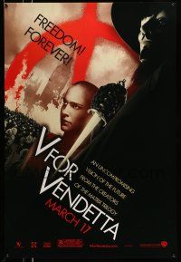 9w805 V FOR VENDETTA teaser 1sh '05 Wachowskis, Natalie Portman, Hugo Weaving!