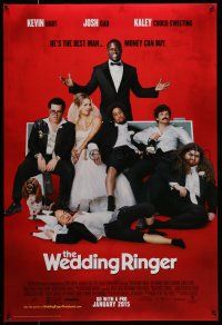9w818 WEDDING RINGER advance DS 1sh '15 Kevin Hart, Josh Gad, Kaley Cuoco-Sweeting!