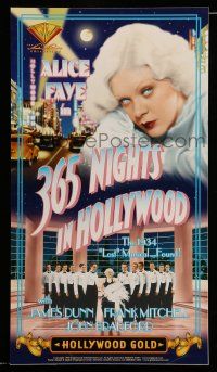 9x346 365 NIGHTS IN HOLLYWOOD 13x23 video poster R98 striking color images of Alice Faye by Johnston