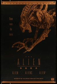 9x352 ALIEN SAGA 27x40 video poster '97 Sigourney Weaver, great art of Giger's classic monster!
