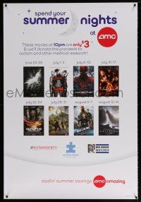 9x127 AMC THEATRES summer nights style 27x40 special '13 cool ad from the movie theater chain!