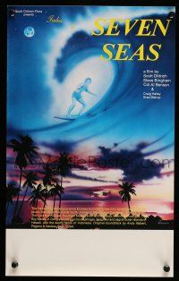 9x664 TALES OF THE SEVEN SEAS Aust special poster '81 cool surfing image and art of surfer in sky!