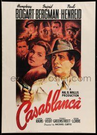 9x729 CASABLANCA 20x28 commercial poster '80s Bogart, Bergman, Michael Curtiz classic!