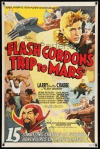 9x076 FLASH GORDON'S TRIP TO MARS S2 recreation 1sh 2001 wonderful artwork images of Buster Crabbe!