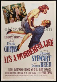 9x758 IT'S A WONDERFUL LIFE 27x40 commercial poster '96 James Stewart, Donna Reed, Barrymore, Capra!