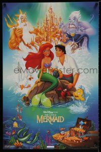 9x764 LITTLE MERMAID 23x35 commercial poster '90s great artwork of Ariel & cast, Disney!