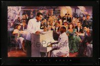 9x714 PLAY IT AGAIN 24x36 commercial poster '93 George Bungarda art of top stars, Casablanca!