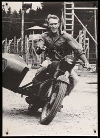 9x718 STEVE McQUEEN 30x42 commercial poster '67 the actor on motorcycle in The Great Escape!