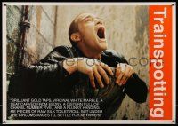 9x814 TRAINSPOTTING 25x36 English commercial poster '96 heroin addict Ewan McGregor, Danny Boyle!