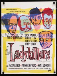 9x763 LADYKILLERS 17x23 commercial poster '80s Alec Guinness, classic Reginald Mount art!