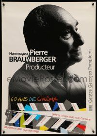 9x311 HOMMAGE A PIERRE BRAUNBERGER PRODUCTEUR 20x28 French film festival poster '87 cool design!