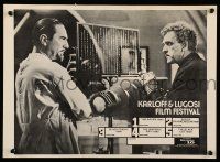 9x335 UNIVERSAL 16 FILM FESTIVAL Karloff & Lugosi style 13x18 film festival poster '80 cool images!