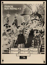 9x340 UNIVERSAL 16 FILM FESTIVAL musical #2 style 13x18 film festival poster '80 cool images!