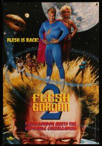 9x384 FLESH GORDON MEETS THE COSMIC CHEERLEADERS 27x40 video poster R93 sequel to cult classic!