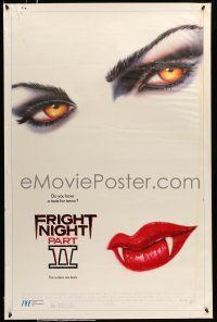 9x385 FRIGHT NIGHT 2 27x41 video poster '89 welcome back, cool horror artwork of vampire!
