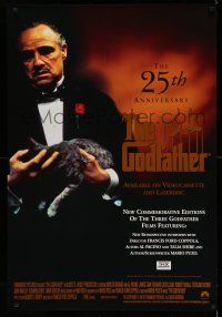 9x388 GODFATHER 27x40 video poster R97 Marlon Brando & cat in Francis Ford Coppola crime classic!
