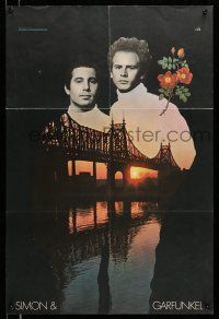 9x545 SIMON & GARFUNKEL record insert poster '68 cool image of musical duo, Bookends