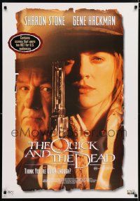 9x419 QUICK & THE DEAD 27x39 Australian video poster '95 Sharon Stone & Gene Hackman!