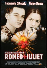 9x423 ROMEO & JULIET 27x40 video poster '96 Leonardo DiCaprio, Claire Danes, Brian Dennehy