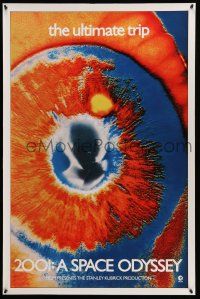 9x129 2001: A SPACE ODYSSEY 27x41 REPRODUCTION '10s cool REPRO of the starchild in eye teaser!