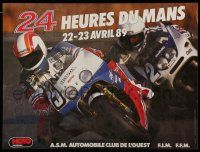 9x579 24 HOURS OF LE MANS MOTO 16x21 French special '89 cool motorcycle racing image!