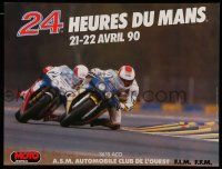 9x580 24 HOURS OF LE MANS MOTO 16x21 French special '90 cool motorcycle racing image!
