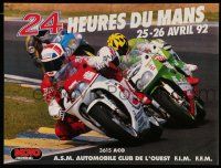 9x581 24 HOURS OF LE MANS MOTO 16x21 French special '92 cool motorcycle racing image!