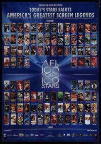 9x349 AFI'S 100 YEARS 100 STARS video poster '99 classic posters w/Gilda, Casablanca & more!