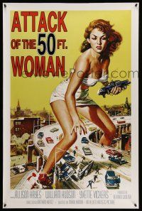 9x139 ATTACK OF THE 50 FT WOMAN 27x41 REPRODUCTION '10s cool REPRO of Hayes over highway!