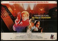 9x147 BLADE RUNNER 2-sided 24x33 English special '82 Harrison Ford, Rutger Hauer, Scott classic!