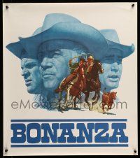 9x465 BONANZA tv poster 1966 James Bama artwork of Lorne Greene, Blocker & Michael Landon!