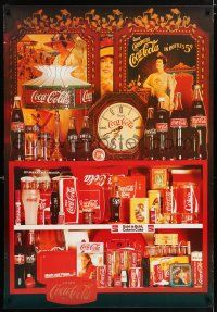 9x551 COCA-COLA 27x39 Dutch advertising poster '80s really cool image of soft drink items!