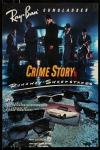 9x467 CRIME STORY advertising poster '86 Michael Mann produced series, Ray-Ban sunglasses promo!