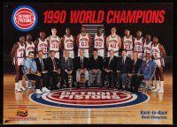 9x605 DETROIT PISTONS 18x25 special '90 the 1990 World Champions, basketball!