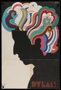 9x534 DYLAN 22x33 music poster '67 colorful silhouette art of Bob by Milton Glaser!