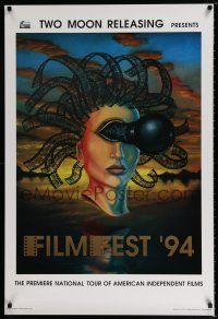 9x306 FILMFEST '94 27x40 film festival poster '94 wonderful wild art of woman with camera eye!